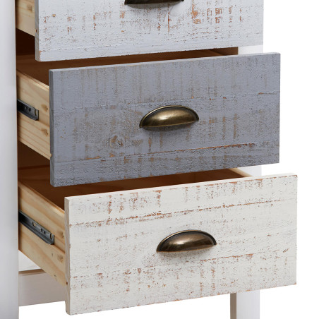 Chiffonnier 4 tiroirs bois aspect vieilli - ROSALIO