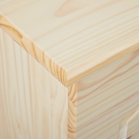 Coffre à jouets en bois massif naturel - KALEN