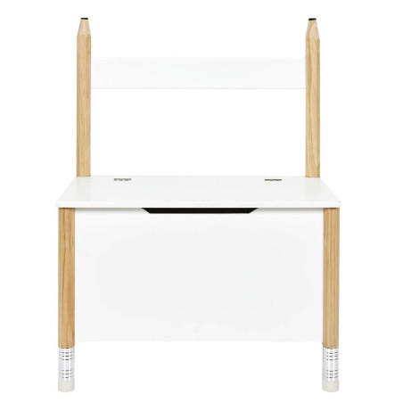 Coffre de Rangement et Assise Blanc Enfant Base Crayons - LAPIO