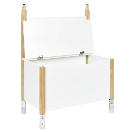 Coffre de Rangement et Assise Blanc Enfant Base Crayons - LAPIO