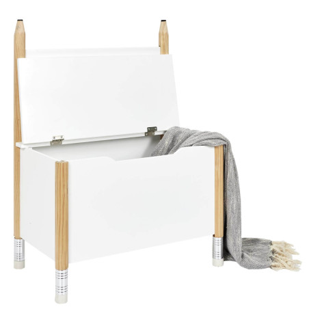 Coffre de Rangement et Assise Blanc Enfant Base Crayons - LAPIO