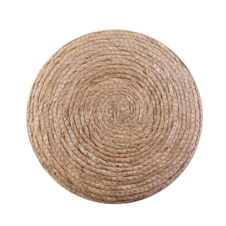 Lot de 2 Tabourets Tressés Naturel et Beige - ESTIO
