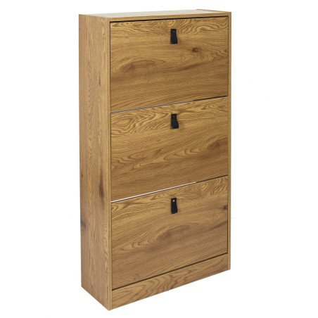 Meuble à Chaussures 3 Portes Effet Bois - CLARO