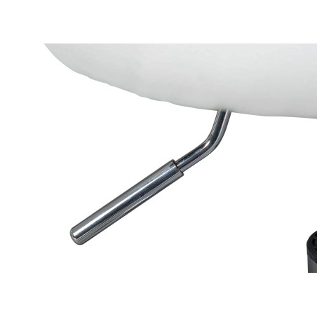 Tabouret pivotant sur roulettes simili blanc - AZURO