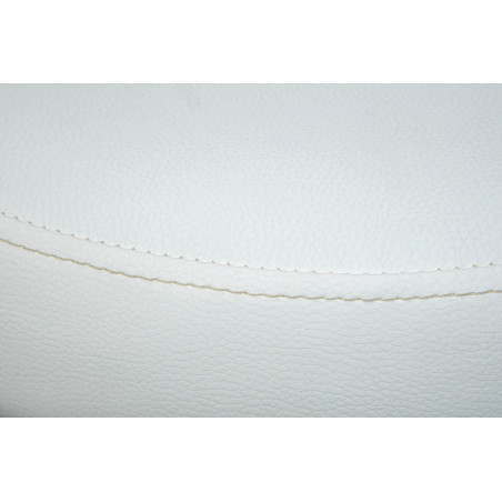 Tabouret pivotant sur roulettes simili blanc - AZURO