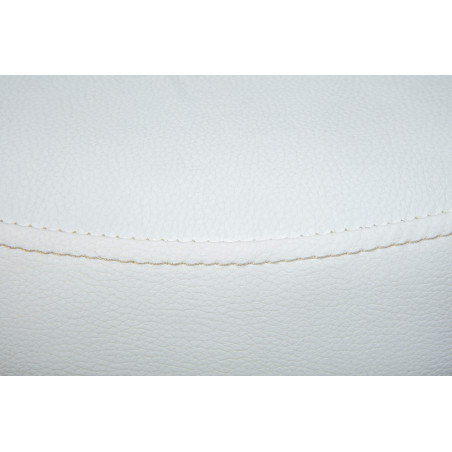 Tabouret pivotant sur roulettes simili blanc - AZURO