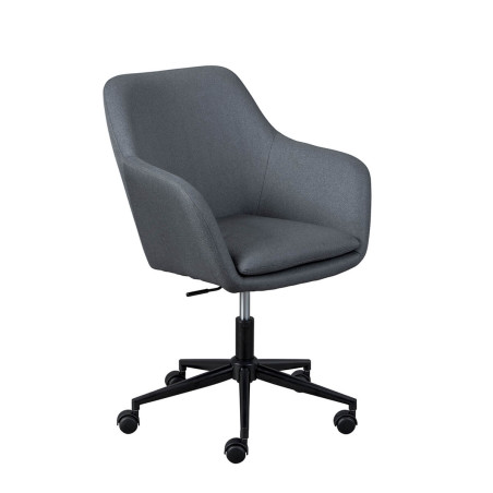 Fauteuil de Bureau sur Roulettes Tissu Gris - VALKAARI