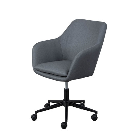 Fauteuil de Bureau sur Roulettes Tissu Gris - VALKAARI