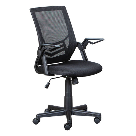 Fauteuil de bureau en tissu mesh noir - JIANO