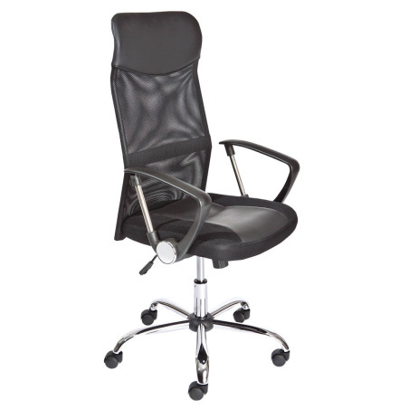 Fauteuil de bureau noir sur roulettes - TARGON