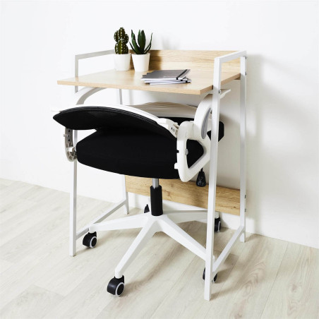 Fauteuil de Bureau Rabattable Noir et Blanc - QUIRO