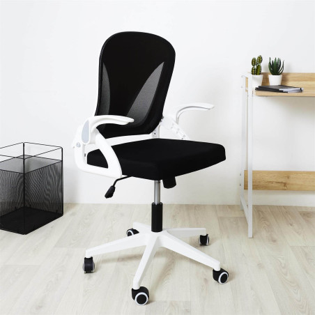 Fauteuil de Bureau Rabattable Noir et Blanc - QUIRO