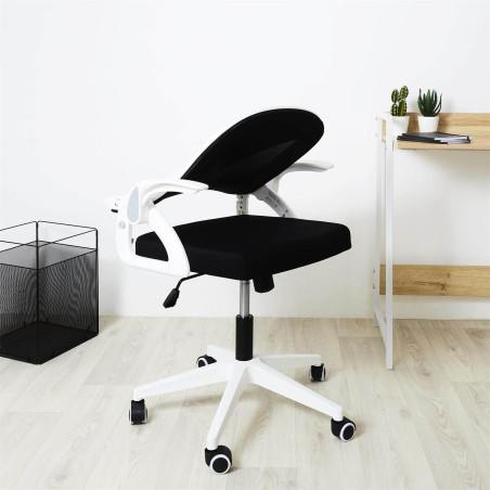 Fauteuil de Bureau Rabattable Noir et Blanc - QUIRO