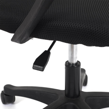 Fauteuil de Bureau Noir sur Roulettes Mesh - WALTO