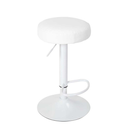 Lot de 2 tabourets réglables simili blanc - SMILEN