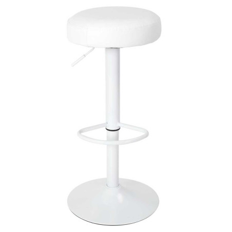 Lot de 2 tabourets réglables simili blanc - SMILEN
