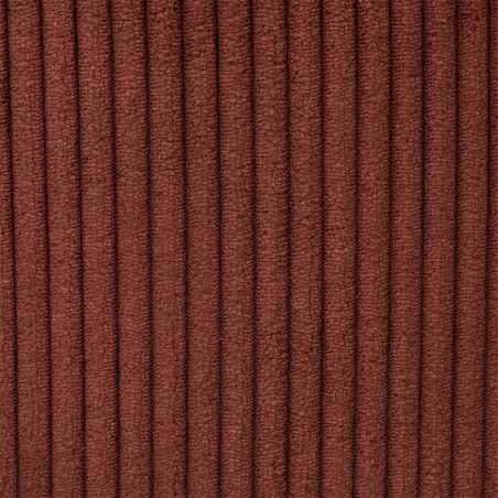 Lot de 2 tabourets de bar en velours côtelé terracotta - AMORA
