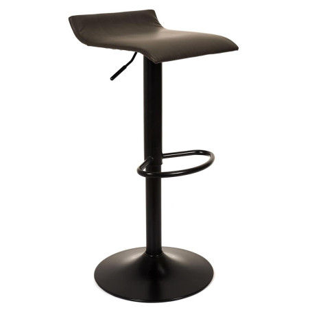 Lot de 2 tabourets simili cuir marron foncé - BOLEN