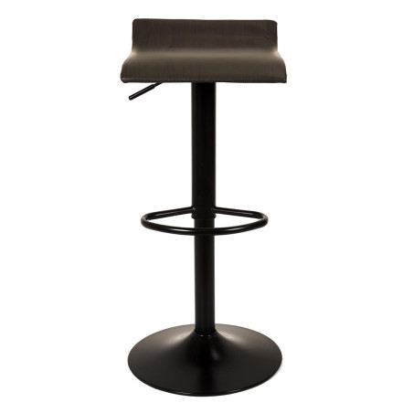 Lot de 2 tabourets simili cuir marron foncé - BOLEN