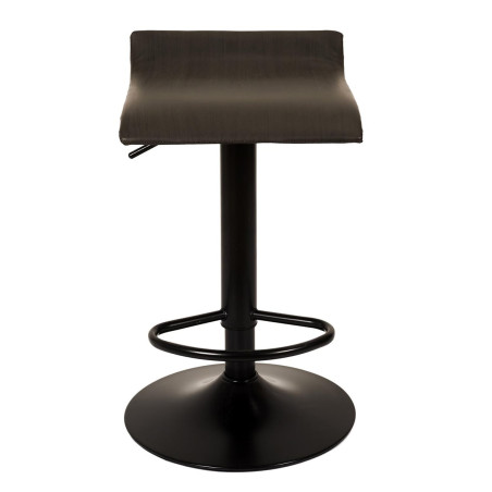 Lot de 2 tabourets simili cuir marron foncé - BOLEN