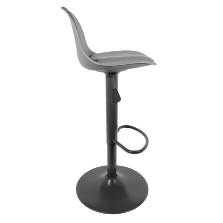 Lot de 2 Tabourets de Bar Gris - NEWIA