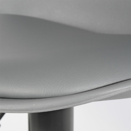 Lot de 2 Tabourets de Bar Gris - NEWIA