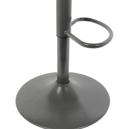 Lot de 2 Tabourets de Bar Gris - NEWIA