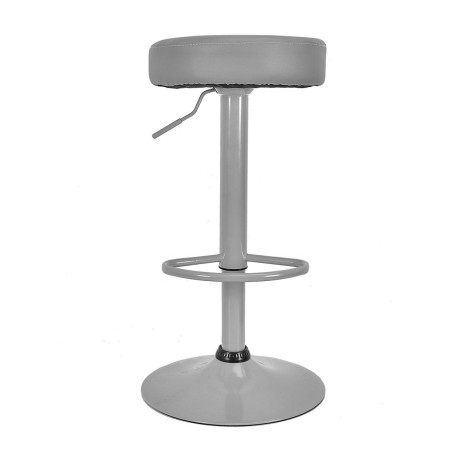 Lot de 2 Tabourets Réglables Simili Gris - SMILEN