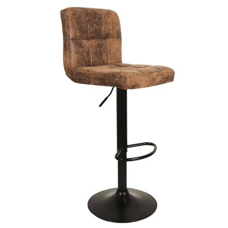 Lot de 2 Tabourets Simili Marron Camel - JULEN