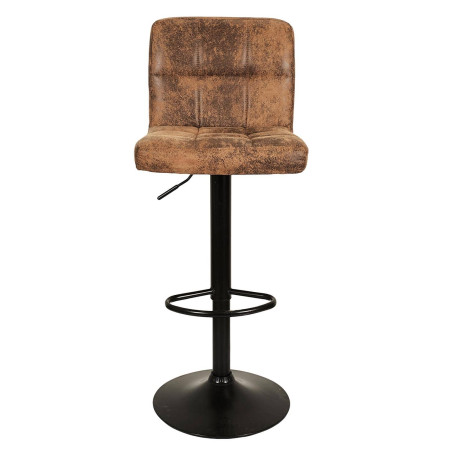Lot de 2 Tabourets Simili Marron Camel - JULEN