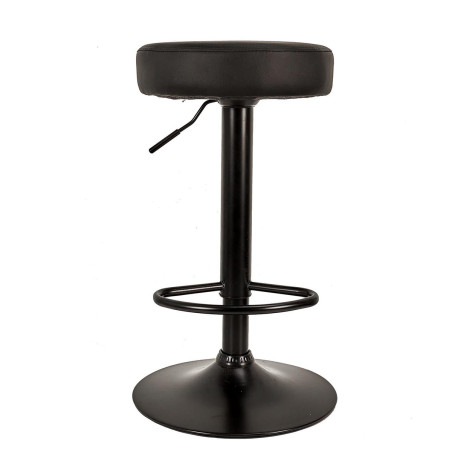 Lot de 2 Tabourets Réglables Simili Noir - SMILEN
