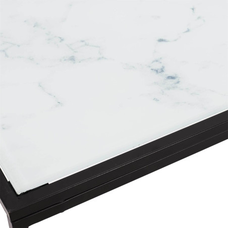 Console en verre imitation marbre - MOTIO