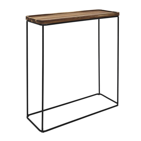 Console en métal filaire et plateau en acacia - LIVIA