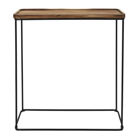 Console en métal filaire et plateau en acacia - LIVIA