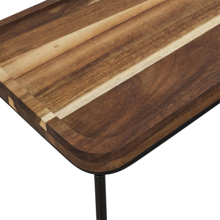 Console en métal filaire et plateau en acacia - LIVIA