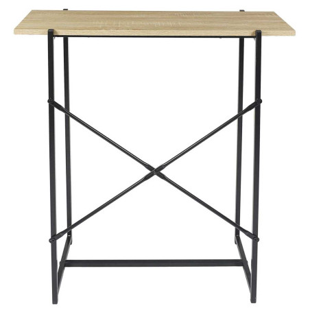 Console simple plateau métal et aspect bois - DARON