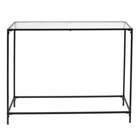 Console noire plateau en verre texturé - GLARO