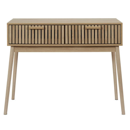 Console 2 Tiroirs Effet Bois avec Tasseaux - PAJEN