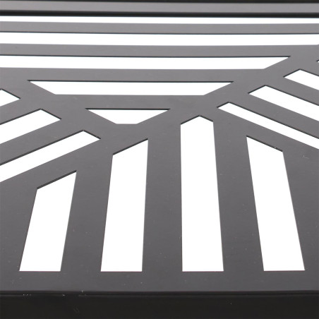 Console en métal noir à plateau motifs géométriques - VANIE