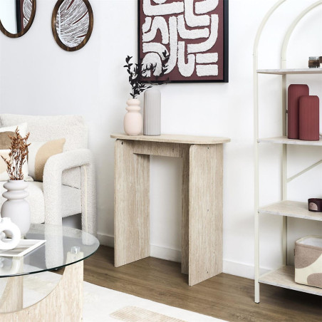 Console en MDF aspect travertin - TRIVAN