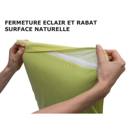 Taie d'Oreiller 65x65cm Bleu Azur Imperméable et Respirante - FAVEN