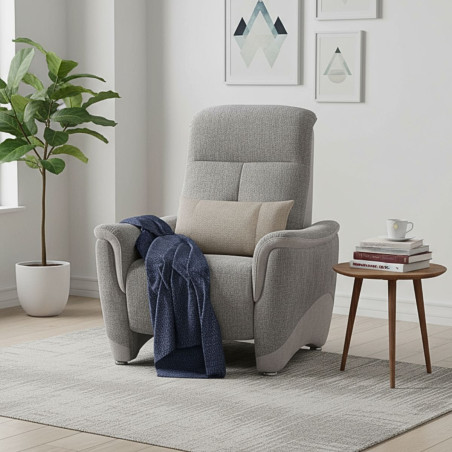 Fauteuil fixe tissu maillé gris bicolore - AUSTRALOR
