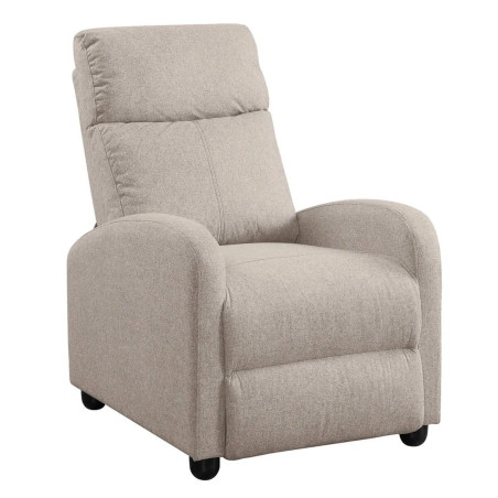 Fauteuil Relax Push-Back Tissu Gris Taupe - CAMBERROR