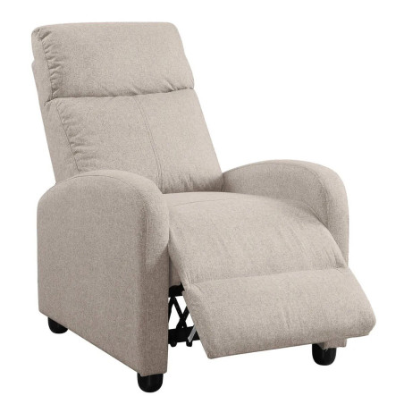 Fauteuil Relax Push-Back Tissu Gris Taupe - CAMBERROR
