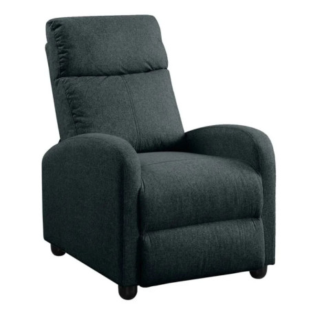 Fauteuil relax push-back tissu gris foncé - CAMBERROR