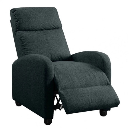 Fauteuil relax push-back tissu gris foncé - CAMBERROR