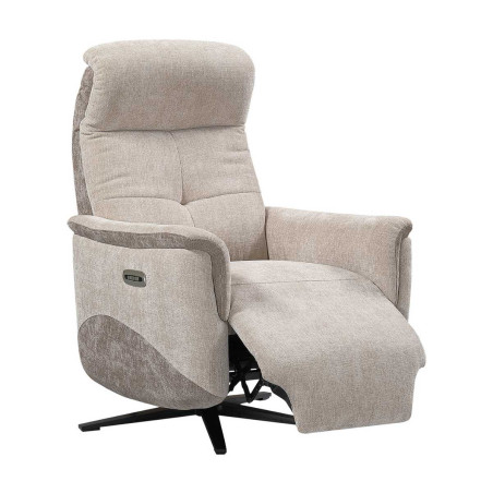 Fauteuil relax électrique pivotant tissu maillé beige - AUSTRALOR