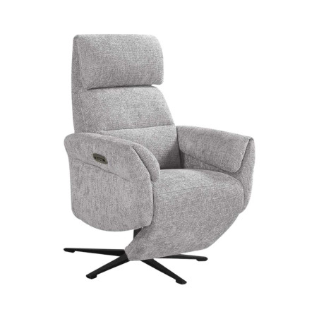 Fauteuil relax électrique pivotant gris - LAM