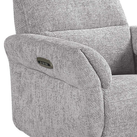 Fauteuil relax électrique pivotant gris - LAM