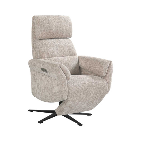 Fauteuil relax électrique pivotant beige - LAM